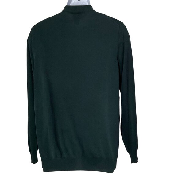 Jos. A. Bank Signature Collection Men's Large Green 100% Silk Long Sleeve Polo S - Picture 8 of 9